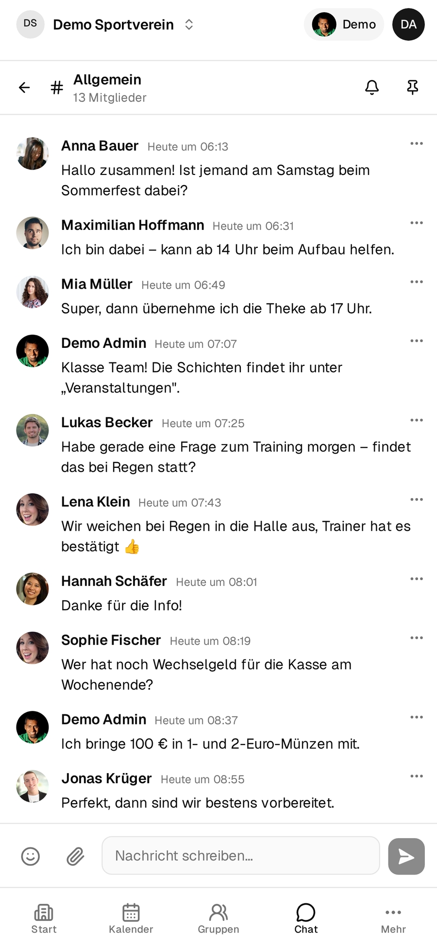 Chat-Kommunikation auf dem Smartphone
