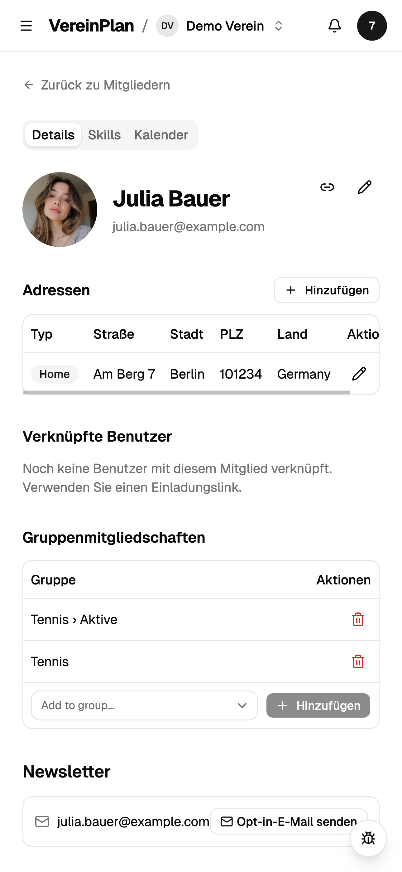 Member management on mobile